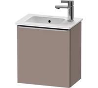 Cloakroom Vanity Unit Duravit D-Neo left door, stainless steel handle 410mm Basalt Matt DE4259L70430000