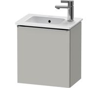 Cloakroom Vanity Unit Duravit D-Neo left door, stainless steel handle 410mm Concrete Grey Matt DE4259L70070000