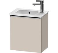 Cloakroom Vanity Unit Duravit D-Neo left door, stainless steel handle 410mm Taupe Matt DE4259L70910000