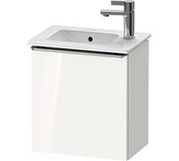 Cloakroom Vanity Unit Duravit D-Neo left door, stainless steel handle 410mm White high gloss DE4259L70220000