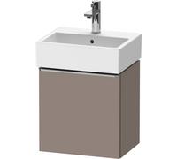 Cloakroom Vanity Unit Duravit D-Neo left door, stainless steel handle 434mm Basalt Matt DE4217L70430000