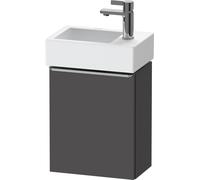 Cloakroom Vanity Unit Duravit D-Neo right door, stainless steel handle 364mm Graphite Matt DE4218R70490000