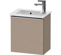 Cloakroom Vanity Unit Duravit D-Neo right door, stainless steel handle 410mm Linen Matt DE4259R70750000