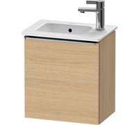 Cloakroom Vanity Unit Duravit D-Neo right door, stainless steel handle 410mm Natural Oak Matt DE4259R70300000