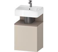 Cloakroom Vanity Unit Duravit Qatego left door 440x350mm Basalte Matt/Taupe Super Matt QA4076L43830000