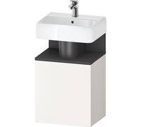Cloakroom Vanity Unit Duravit Qatego left door 440x350mm Graphite Matt/White Super Matt QA4076L49840000