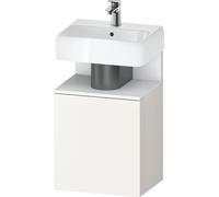 Cloakroom Vanity Unit Duravit Qatego left door 440x350mm White Matt/White Super Matt QA4076L18840000