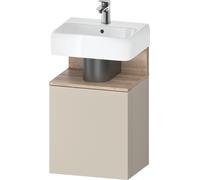Cloakroom Vanity Unit Duravit Qatego right door 440x350mm Marbled oak matt/Taupe Super Matt QA4076R55830000
