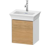 Cloakroom Vanity Unit Duravit White Tulip left door 384x410mm Naturel Oak solid/White high gloss WT4240LH585
