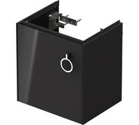 Cloakroom Vanity Unit Duravit White Tulip left door, handle 384x410mm Graphite Hogh Gloss WT4250LH1H1