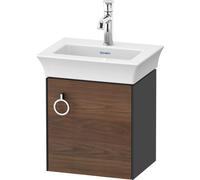 Cloakroom Vanity Unit Duravit White Tulip right door, handle 384x410mm American walnut massive/Graphite Hogh Gloss WT4250R77H1