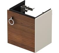 Cloakroom Vanity Unit Duravit White Tulip right door, handle 384x410mm American walnut massive/Nordic White Silk Matt WT4250R7739