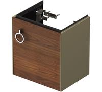Cloakroom Vanity Unit Duravit White Tulip right door, handle 384x410mm American walnut massive/Stone grey High Gloss WT4250R77H2
