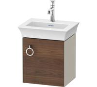 Cloakroom Vanity Unit Duravit White Tulip right door, handle 384x410mm American walnut massive/Taupe Silk Matt WT4250R7760