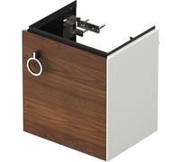Cloakroom Vanity Unit Duravit White Tulip right door, handle 384x410mm American walnut massive/White silk matt WT4250R7736