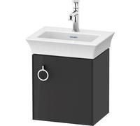 Cloakroom Vanity Unit Duravit White Tulip right door, handle 384x410mm Graphite Hogh Gloss WT4250RH1H1