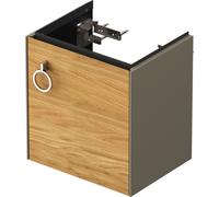 Cloakroom Vanity Unit Duravit White Tulip right door, handle 384x410mm Naturel Oak solid/Stone Grey satin Matt WT4250RH592