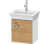Cloakroom Vanity Unit Duravit White Tulip right door, handle 384x410mm Naturel Oak solid/White high gloss WT4250RH585