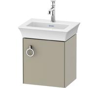 Cloakroom Vanity Unit Duravit White Tulip right door, handle 384x410mm Taupe Silk Matt WT4250R6060