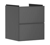 Cloakroom Vanity Unit Hansgrohe Xevolos E built-in 2 drawers 480x475x555mm Matt Slate Grey/Slate Grey Metallic