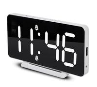 Green Blue Small Alarm Clock Electronic LED Digital Thermometer, Weiß, 15 x 7,5 cm