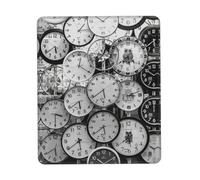 Clock Art Mouse Pad With Anti-Fray Stitching, Non-Slip Rubber Base Computer Mouse Pads For Wireless Mouse