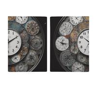 Clock Art Passport Holder Waterproof Travel Wallet Passport Cover PU Leather Passports Protector With Card Slots