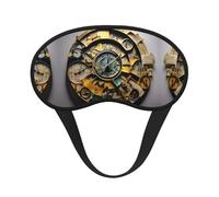 Clock Art Print Blackout Sleep Mask - Side Sleeper Eye Cover, Soft Comfort, Perfect for Travel, Meditation