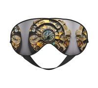 Clock Art Print Soft Eye Mask – Comfortable Sleep, Blocks Light, Full Eye Coverage, Ideal for Travel, Meditation
