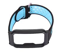 Clock Band, Silicone Doll Strap of a Gentle 20 Mm Rapid for Silicone Wrist Wrist for Smart Watch Without Opposition (Black Blue + Black Shell)