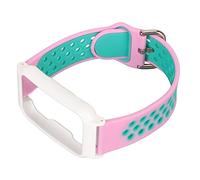 Clock Band, Silicone Doll Strap of a Gentle 20 Mm Rapid for Silicone Wrist Wrist for Smart Watch Without Opposition (Pink Green + White Shell)