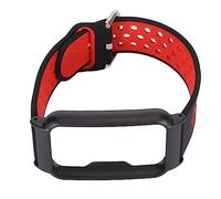 Clock Band, Silicone Doll Strap of a Gentle 20 Mm Rapid for Silicone Wrist Wrist for Smart Watch Without Opposition (Black Red + Black Shell)