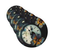 Clock Butterfly Car Air Fresheners Cards 4 Pcs Hanging Fragrance Scented Cards Long-Lasting Car Aromatherapy Tablets for Wardrobe Bathroom Car Interior Mirror Pendant Gifts