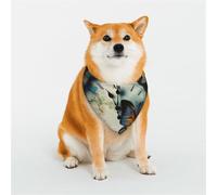 Clock Butterfly Dog Bandanas Medium Adjustable Dog Scarf Triangle Bibs Double Reversible Kerchief Scarf Washable Daily Handkerchief for Medium Large Dog Puppy Cat Gift