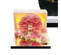 Clock Calendar - 3D Sculpture Calendar 2026 | Nature Theme with Flower Carving Tree and Home Design Tearable Art and Memo for Holiday Home Teacher Gym School and Classroom
