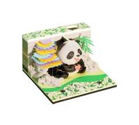 Clock Calendar for the Year 2026,Notebook with Panda Paper Sculpture | Cute Calendar | For Classroom, Home, Teachers, Commuting, Holidays and