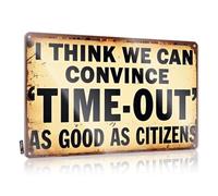 Clock Cool Wall Decor Rustic Gift For Teacher | I Think We Can Convince 'time-out' As Good As Citizens Colorful Metal Wall Decor For Living Room Home(30X40CM)