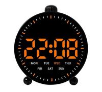 Clock Display Clock with Temperature Display for Ideal for Indoor and Office with Wall and View Information from Across You Never Miss a Moment (D)