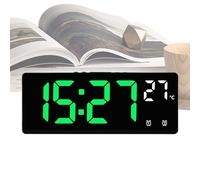 Clock for Bedroom - Small Alarm Clock Voice Control - Sleep Aid Temperature Display Desk Accessories for Bedroom Study Kids Adults Heavy Sleepers Table Bedside Dorm