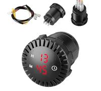 Clock for Motorcycle Waterproof - LED Display 12 Volt 24 Volt Touch Control