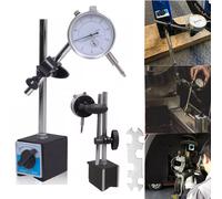 Clock Gauge TDC 10/0.01mm Dial Test Indicator DTI Gauge with Magnetic Base Stand VOGREX Silver 1900mm x 560mm