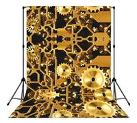 Clock Gear Anti-Wrinkle Photography Background Backdrop For Portrait, Party Decoration, Video Recording & Events - 5x7ft