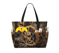 Clock Gear Print Large Capacity Travel Bag For Women Beach Tote Bags Duffle Bag,For Travel Gym Vacation