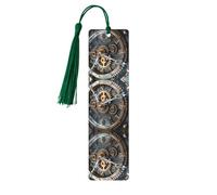 Clock Gear Print Wooden Bookmark Women Men Tassel Book Marks Bookmarks for Book Lovers Reading Accessories