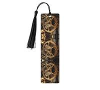 Clock Gear Print Wooden Bookmarks Tassel Bookmark Book Marks Reading Accessories,for Book Lovers Teachers