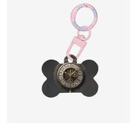 Clock Gear Printed Acrylic Bone-Shaped Pet Tag with Colorful Chain and Lovely Pet Identification Tag.