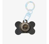 Clock Gear Printed Acrylic Bone-Shaped Pet Tag with Colorful Chain and Lovely Pet Identification Tag.