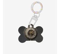 Clock Gear Printed Acrylic Bone-Shaped Pet Tag with Colorful Chain and Lovely Pet Identification Tag.