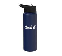 Clock It Gen Z Slang Hidden Motive Teen Tween Identity Truth Stainless Steel Insulated Water Bottle