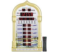Clock LED Islamic Prayer Digital Wall Clock for Home/Office/Mosque Decor - Desktop Clock with Automatic Prayer Times